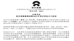 蔚来下调四季度交付量预期 明年交付目标20万辆