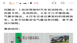 Model 3自动驾驶连撞两树，车头近报废气囊未弹出