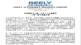 吉利2019年累计销量达136万辆，销量目标得以完成