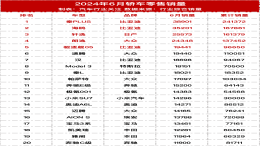 2024年6月轿车零售销量榜