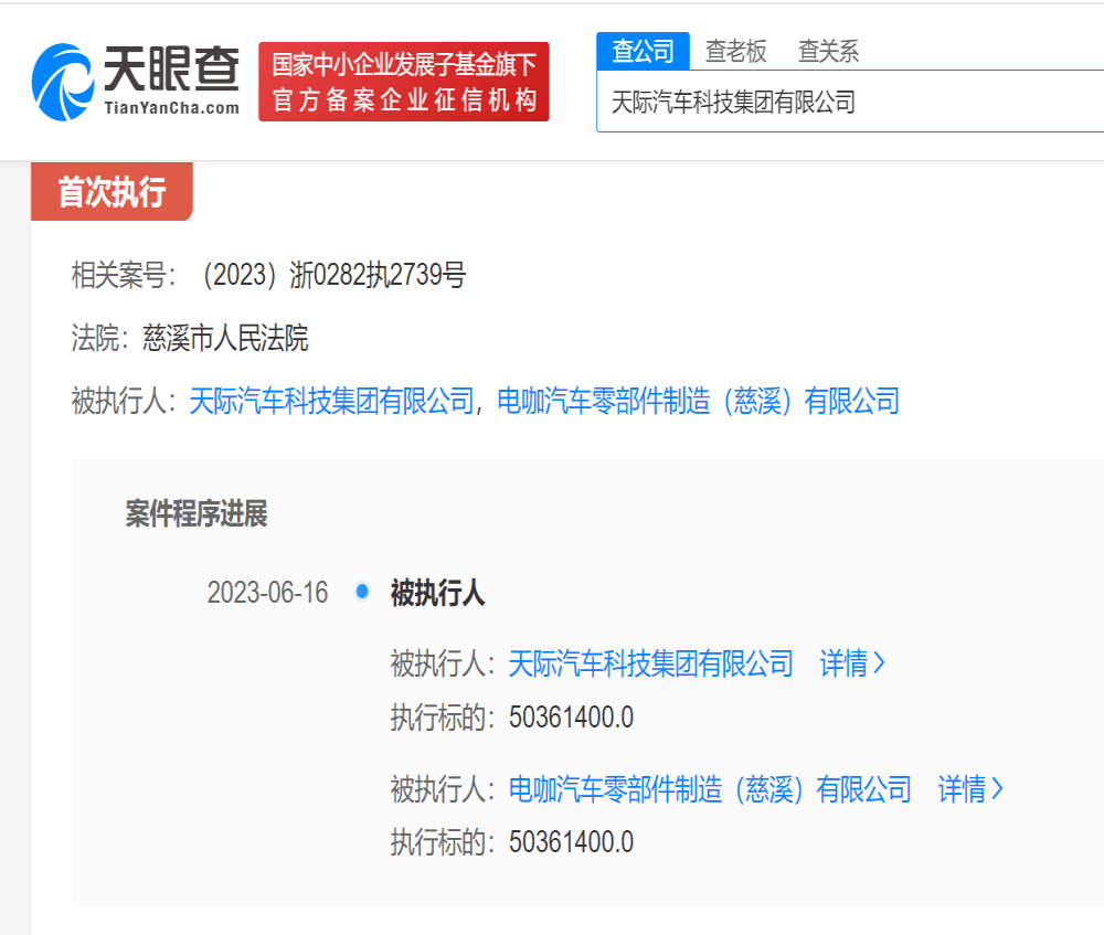 难！继停工停产后，某新势力被执行超5036万
