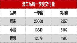 三造车品牌最新销量榜单公布