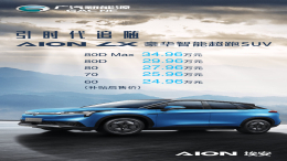 广汽纯电动SUV Aion LX上市 售价24.96-34.96万元
