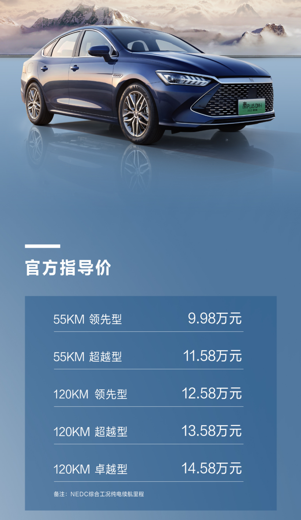 油电同价！比亚迪秦PLUS DM-i冠军版上市