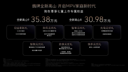 两种尺寸！新款魏牌高山上市