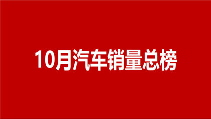 【最新汽车销量】2020年10月汽车销量排行榜|汽车行业关注