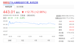 特斯拉大涨至历史新高，总市值接近800亿美元 