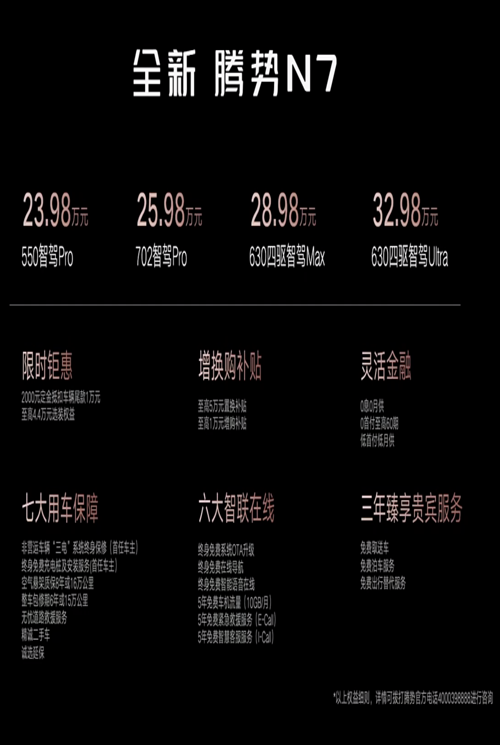 腾势N7直降6万！23.98万元起