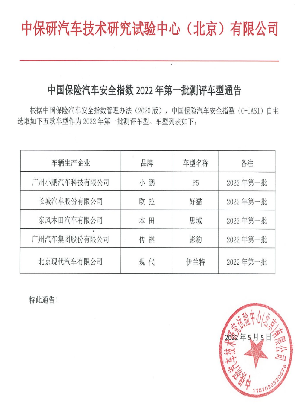 全是热销车，中保研首批车型公布
