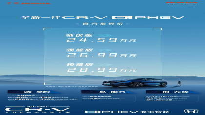 本田全新CR-V e:PHEV上市！售价24.59万元起