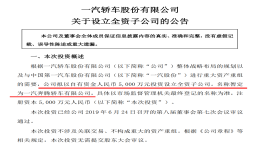 解决同业竞争问题，一汽轿车与一汽股份实现资产置换
