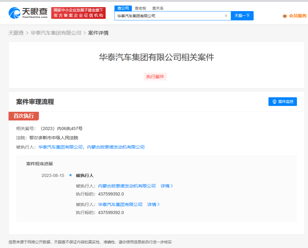 雪上加霜！某车企被强执7.7亿元
