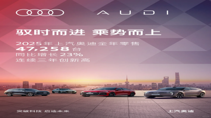 连续三年创新高！上汽奥迪年销量公布