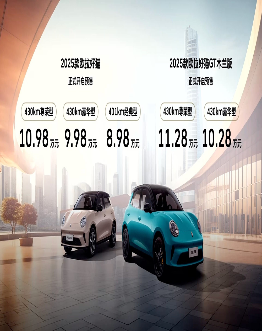 新款欧拉好猫预售，8.98万元起