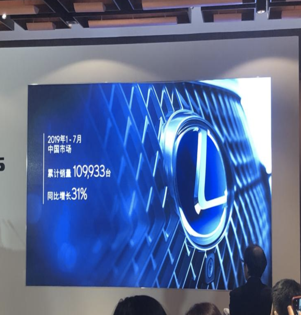 雷克萨斯发布1-7月份销量，混合动力车型34%
