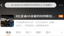 特斯拉起诉“比亚迪4S店”胜诉！公开道歉赔偿5万元