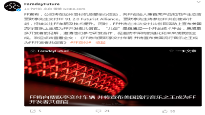 有意思！贾跃亭成为FF91车主