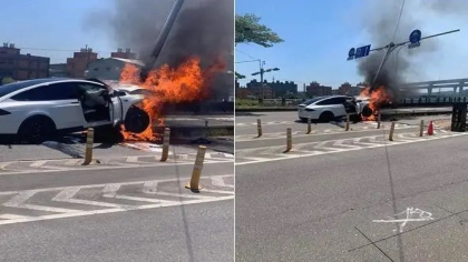 死里逃生！！林志颖父子驾驶特斯拉出车祸特斯拉燃起大火，林志颖伤情:面部和肩膀骨折需手术