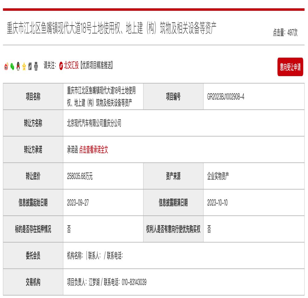 无人接盘！北京现代重庆工厂再次打折
