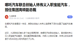 哪吒汽车联合创始人林伟义入职宝能汽车