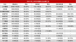 国内车企上半年“大丰收”，仍有五家亏损